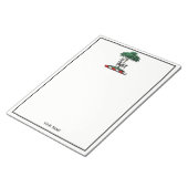 Deer Stag by Tree Heraldic Crest Emblem Notitieblok (Schuin)