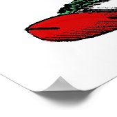 Deer Stag by Tree Heraldic Crest Emblem Poster (Hoek)