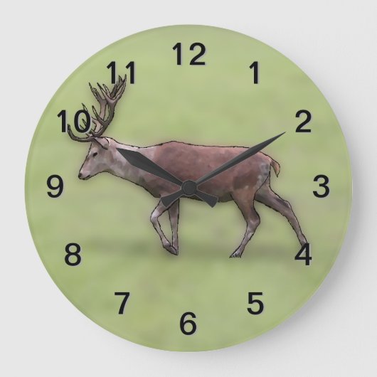 Deer Stag, digitale kunst. Grote Klok (Voorkant)