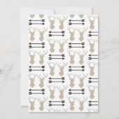 Deer Stag Head Rustic Wedding Kaart (Achterkant)