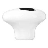 Deer Stag Head zwart-wit silhouet Keramische Knop (Zijkant)