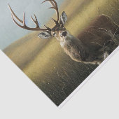 Deer Stag in het veld Grass Decoupage Tissuepapier (Detail)