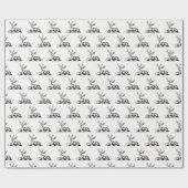 Deer Stag met Fern Heraldic Crest Emblem Cadeaupapier (Vlak)