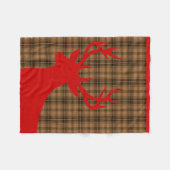 Deer Stag Silhouette Pset | bruin rood Fleece Deken (Voorkant (Horizontaal))