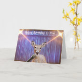 Deer Stage Spotlight Birthday Kaart (Gele Bloem)
