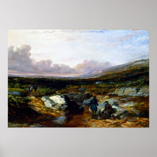 Deer Stalking in Scotland Getting Ready Tait 1851 Poster (Voorkant)