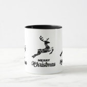 Deer stamp Merry Kerstmis Mok (Midden)