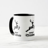 Deer stamp Merry Kerstmis Mok (Voorkant links)