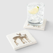 Deer Stenen Onderzetter (Zijkant)