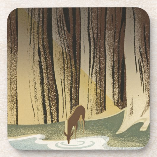 Deer & Stream Onderzetter (Voorkant)