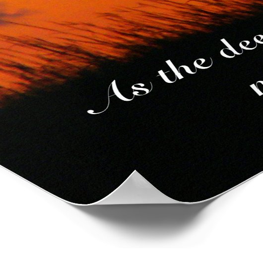 Deer Sunset Poster (Hoek)