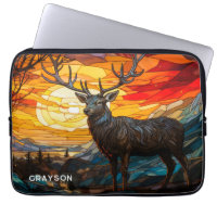 Deer Sunset Woodland Mountains Gepersonaliseerde n