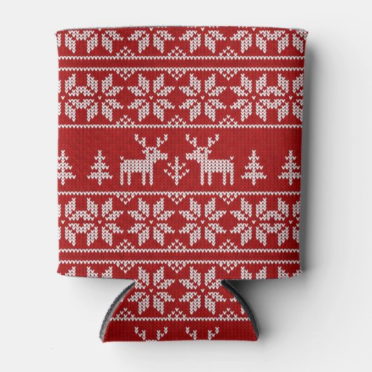 Deer Sweater Pattern Blikjeskoeler (Voorkant)