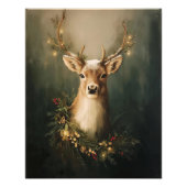 Deer Tartan Christmas Poster (Voorkant)