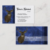 Deer Taxidermy Visitekaartjes ~ Blue (Voorkant / Achterkant)