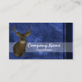 Deer Taxidermy Visitekaartjes ~ Blue (Achterkant)