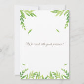 Deer Theme Baby Shower Invitation Kaart (Achterkant)