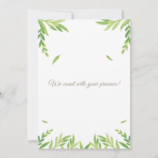 Deer Theme Baby Shower Invitation Kaart (Achterkant)