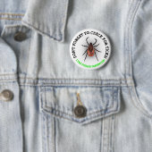 Deer Tick Lyme Disease Awareness Button (In situ)