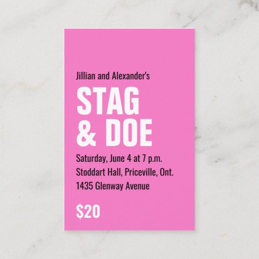  Deer Ticket (Achterkant)