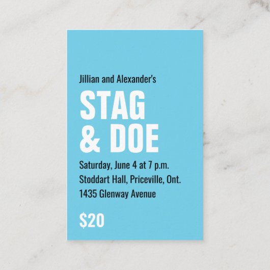 Deer Ticket (Achterkant)