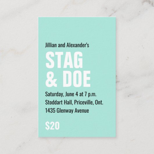 Deer Ticket (Achterkant)