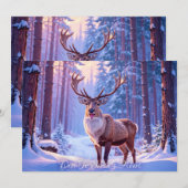 Deer To Santa's Heart - Reindeer Feestdagenkaart (Voorkant / Achterkant)