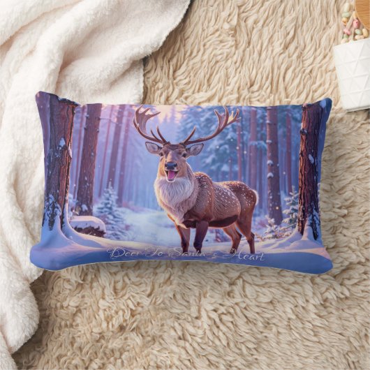 Deer To Santa's Heart - Reindeer Kussen (Deken)