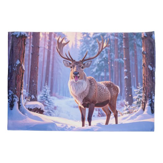 Deer To Santa's Heart - Reindeer Kussensloop (Achterkant)