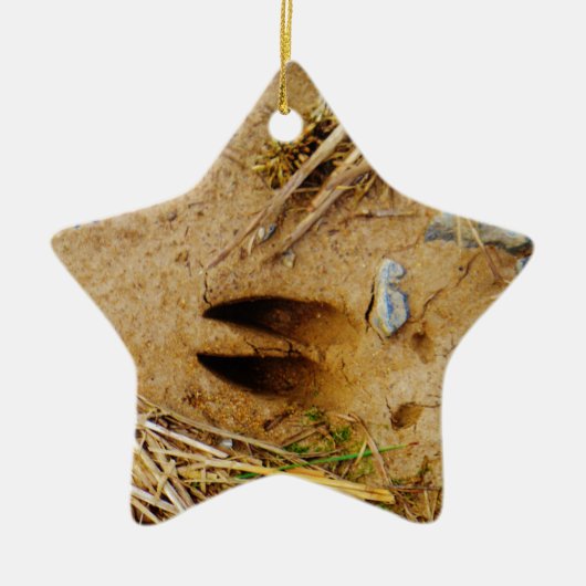 Deer Track Keramisch Ornament (Voorkant)