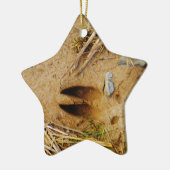 Deer Track Keramisch Ornament (Links)