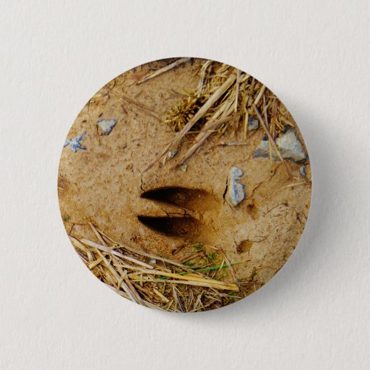Deer Track Ronde Button 5,7 Cm (Voorkant)