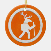 Deer Trail Marker Keramisch Ornament (Voorkant)