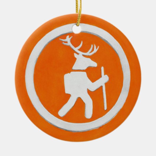 Deer Trail Marker Keramisch Ornament (Voorkant)