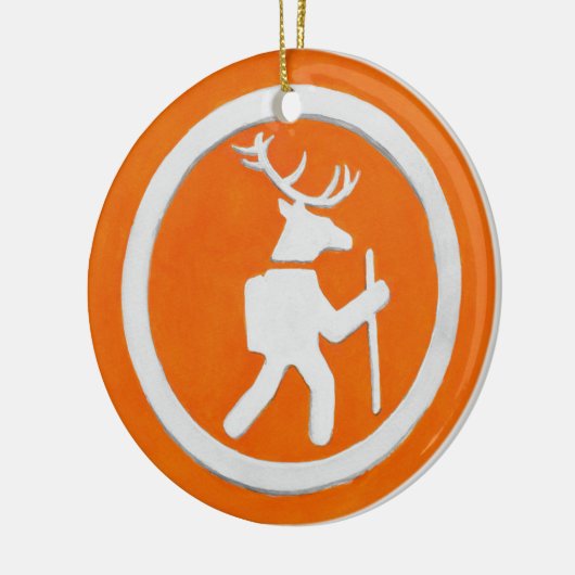 Deer Trail Marker Keramisch Ornament (Links)