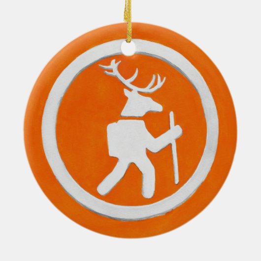 Deer Trail Marker Keramisch Ornament (Achterkant)