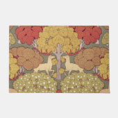 Deer &Tree Squirrel Bird Rowan Berries Art Nouveau Deurmat (Voorkant)