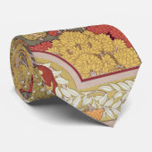 Deer &Tree Squirrel Bird Rowan Berries Art Nouveau Stropdas (Opgerold)