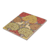 Deer &Tree Squirrel Bird Rowan Berries Art Nouveau Tegeltje (Zijkant)