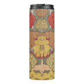 Deer &Tree Squirrel Bird Rowan Berries Art Nouveau Thermosbeker (Achterkant)