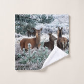 Deer Trio Bathroom Towel Set Bad Handdoek (Wasdoekje)