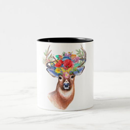Deer Tweekleurige Koffiemok (Center)