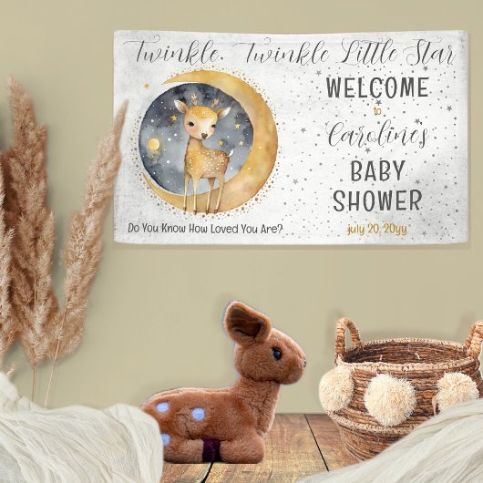Deer Twinkle Twinkle Little Star Baby shower Spandoek