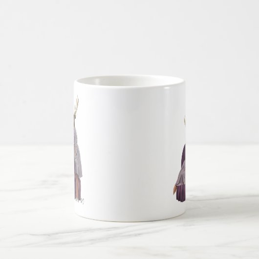 Deer Twins in Paars Koffiemok (Center)