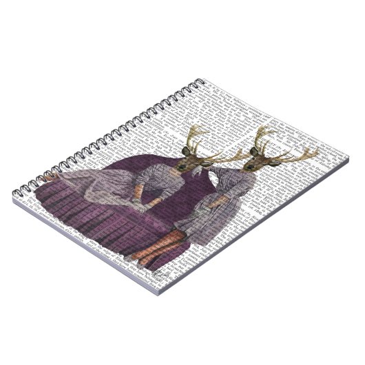 Deer Twins in Paars Notitieboek (Linkerzijde)