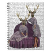 Deer Twins in Paars Notitieboek (Voorkant)