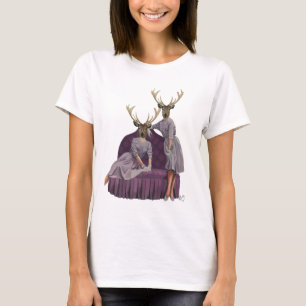 Deer Twins in Paars T-shirt
