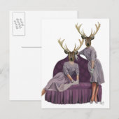Deer Twins in Paarse jurken.jpg Briefkaart (Voorkant / Achterkant)