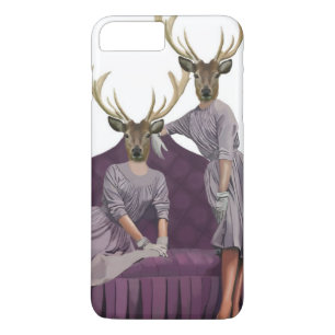 Deer Twins in Paarse jurken.jpg Case-Mate iPhone Case