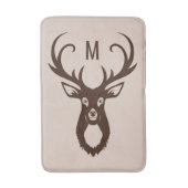 Deer uw Monogram badmatten (Voorkant Verticaal)
